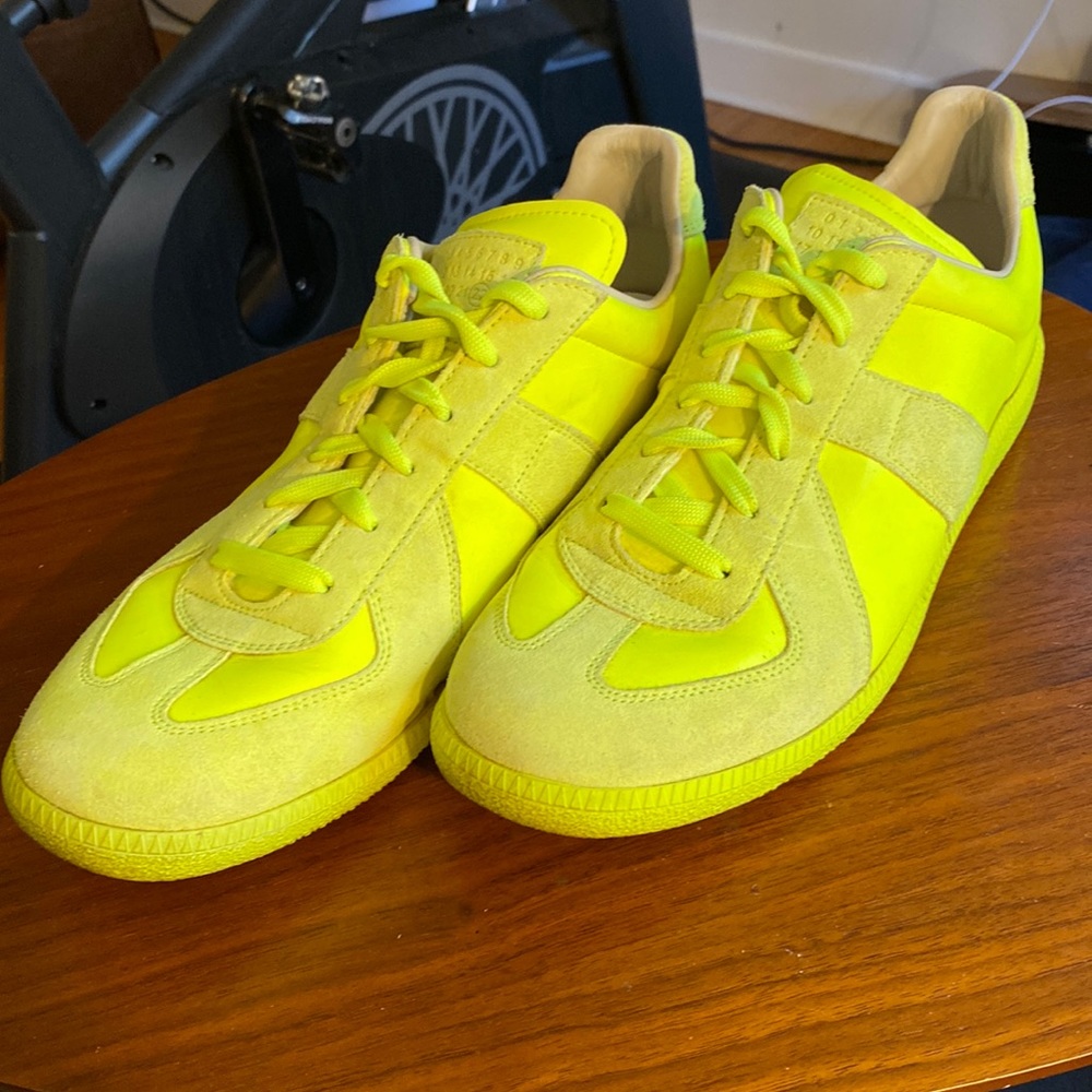 Maison Martin Margiela Replica GAT sneakers, neon yellow, men’s size 9.5